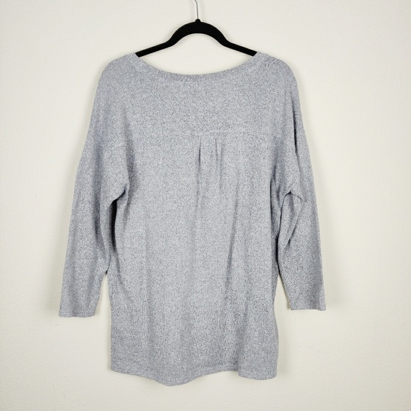 Calvin Klein 3/4 Sleeve Front Pocket Sweater Top - Picture 4 of 5